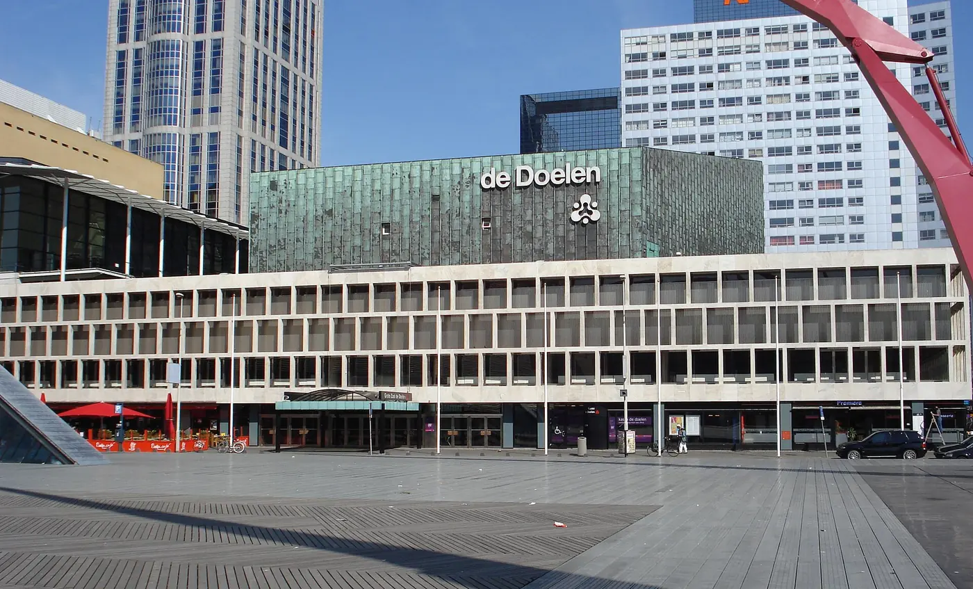 Concertgebouw De Doelen aan het Schouwburgplein in Rotterdam